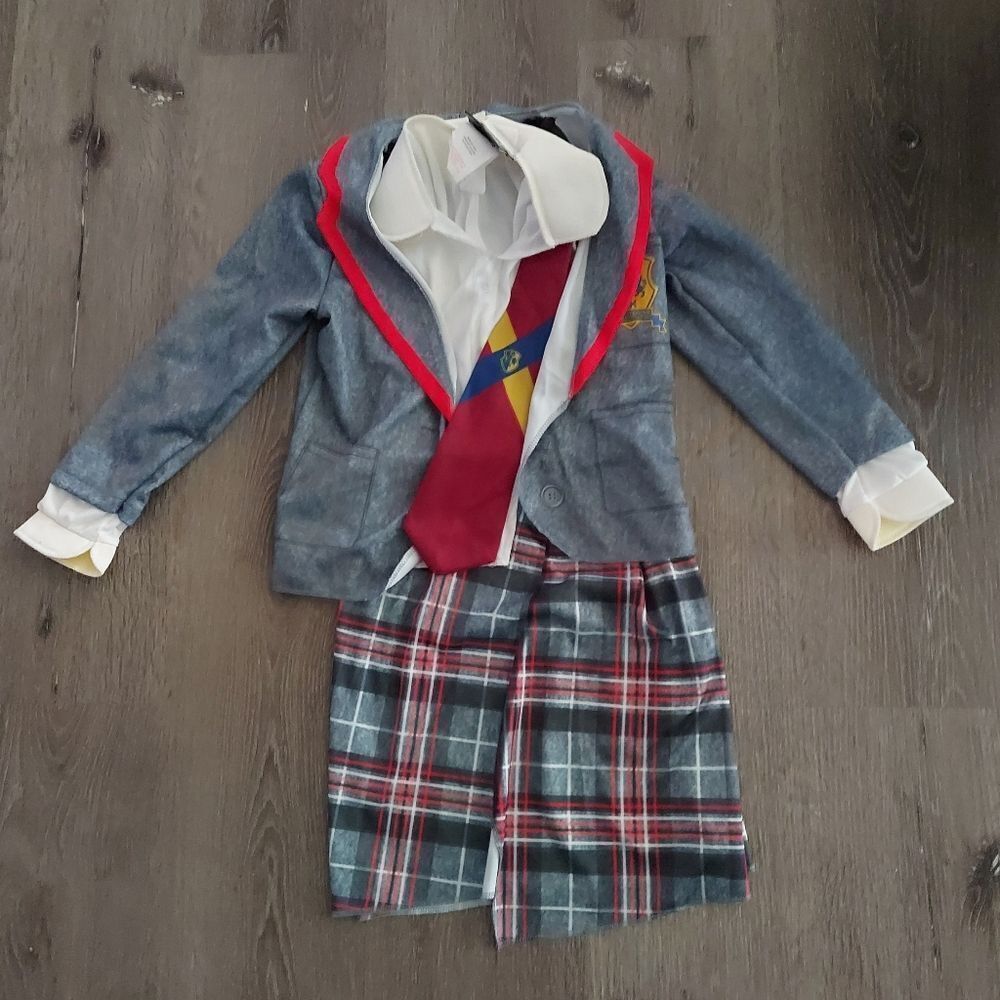 Beetlejuice Astrid Halloween Costume Cosplay Girls Small 6 Dress Schoolgirl - Picture 2 of 7